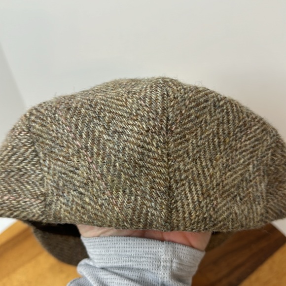 Vintage 100% Scottish Wool Harris Tweed Peaked Cap Country Gentleman - Picture 7 of 12